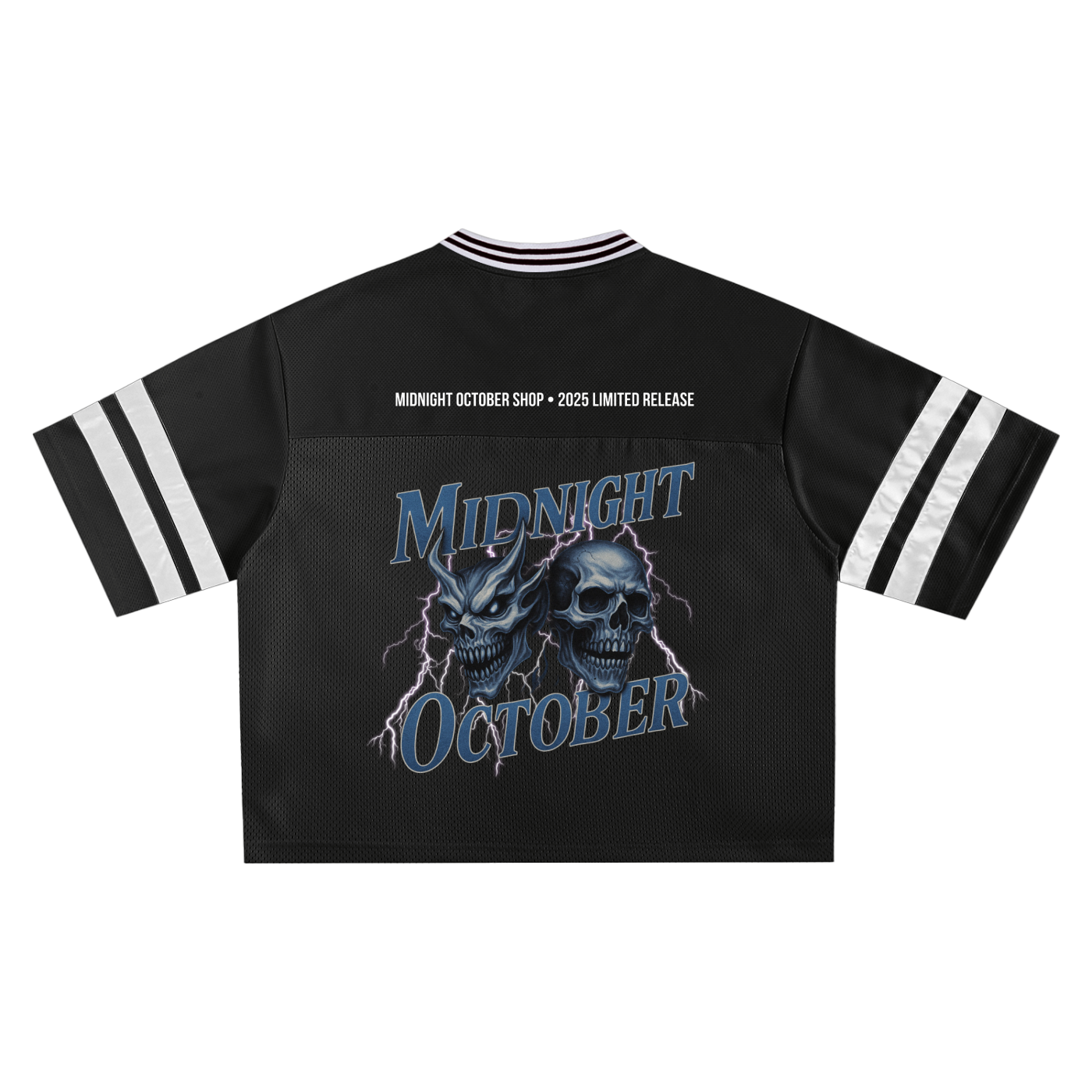 Midnight October: Taped Mesh Boxy Jersey