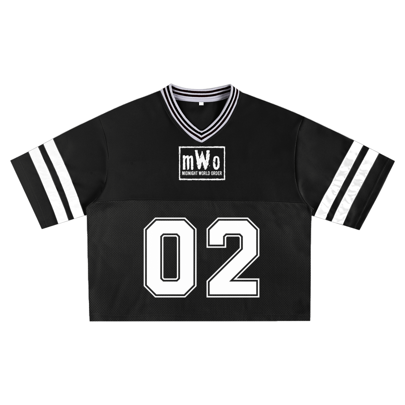 Midnight October: Taped Mesh Boxy Jersey