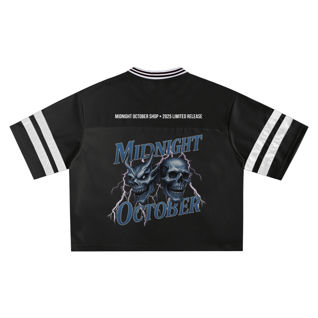 Midnight October: Taped Mesh Boxy Jersey