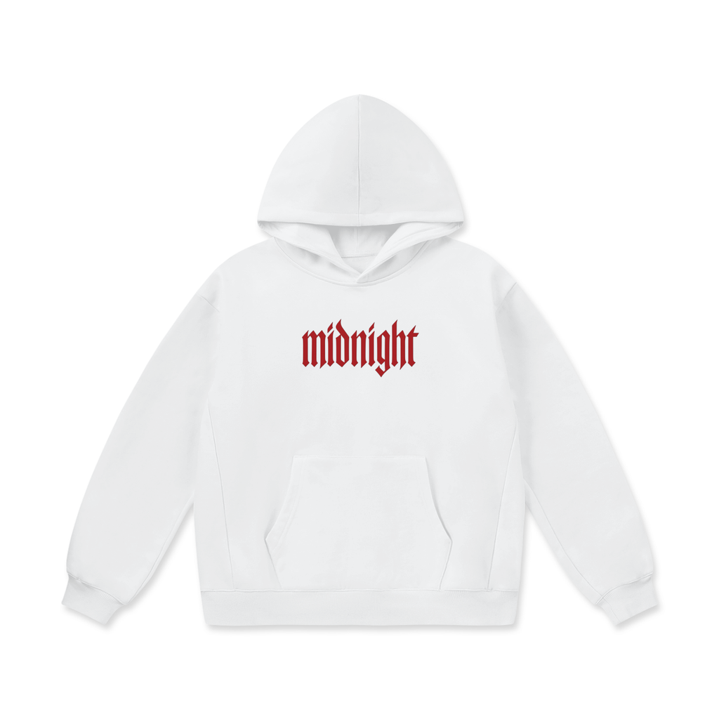 Midnight On White Hoodie