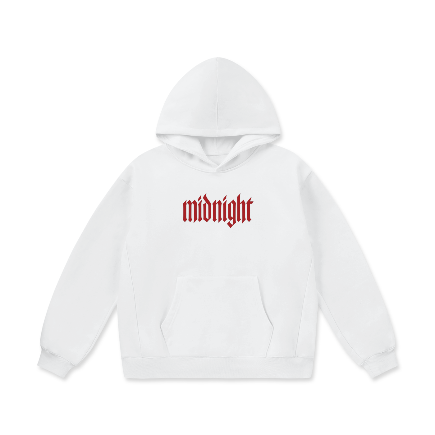 Midnight On White Hoodie
