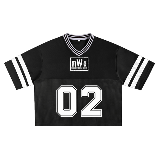 Midnight October: Taped Mesh Boxy Jersey