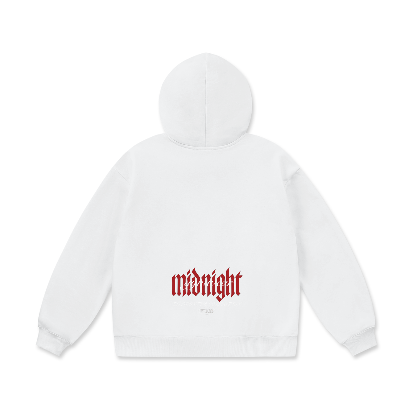Midnight On White Hoodie